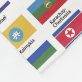 Weltflaggen mit Ländernamen Fleecedecke (Ecke)