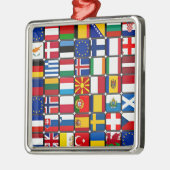 Weltflaggen Ornament Aus Metall (Links)
