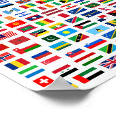 Weltflaggen Poster (Ecke)