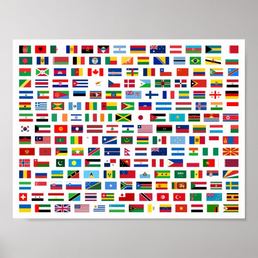 Weltflaggen Poster (Vorne)