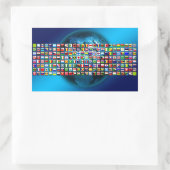 Weltflaggen Rechteckiger Aufkleber (Tasche)