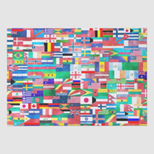 Weltflaggen Seidenpapier
