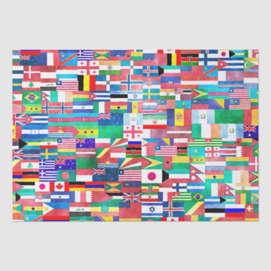 Weltflaggen Seidenpapier (Vorderseite)