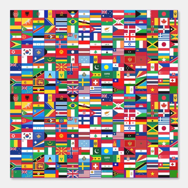 Weltflaggen Tapete (Vorderseite)