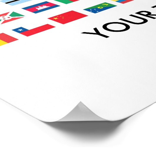 Weltflaggenplakate Poster (Ecke)