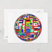 WELTFLAGS POSTKARTE (Vorne/Hinten)
