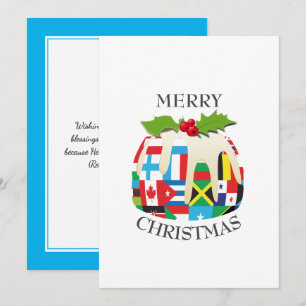 WELTFLAGS   Weihnachtspudding   festlich Feiertagskarte