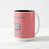 Weltflüchtlingstag. Flüchtlinge willkommen. Zweifarbige Tasse (VorderseiteRechts)