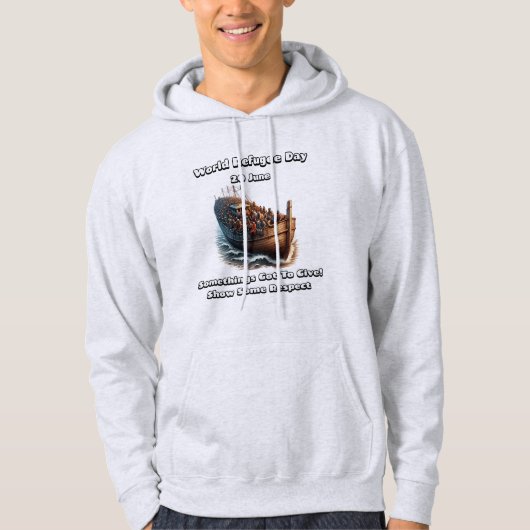 Weltflüchtlingstag. Zeigen Sie etwas Respekt. Hoodie (Vorderseite)