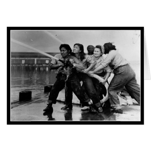 Weltfrauen - Grußkarte für die Hütte/den Krieg (Vorderseite (Horizontal))