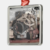 Weltfrauen im Flugzeug Ornament Aus Metall (Links)