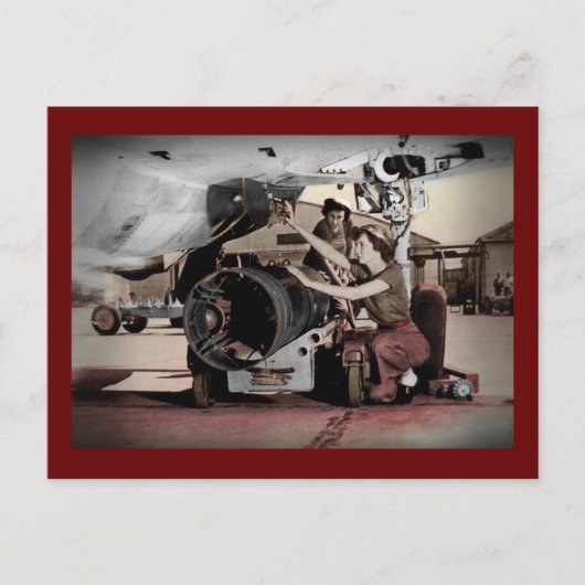 Weltfrauen im Flugzeug Postkarte (Vorderseite)