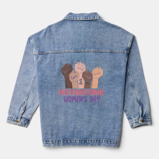 Weltfrauentag Jeansjacke (Rückseite)