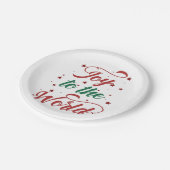 Weltfreudigkeit Pappteller (Schrägansicht)