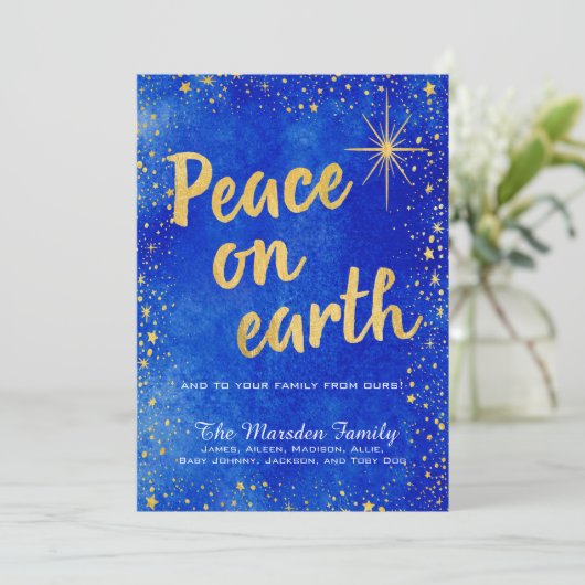 Weltfrieden 3 Foto Weihnachten (Stehend Vorderseite)