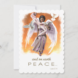 Weltfrieden. Afrikanischer Angel Feiertagskarte