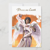 Weltfrieden. Afroamerikanischer Engel Weihnachten (Vorderseite)