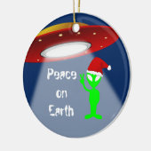 Weltfrieden Alien Funny Keramik Ornament (Links)