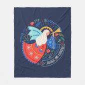 Weltfrieden Angel Design Fleecedecke (Vorderseite)