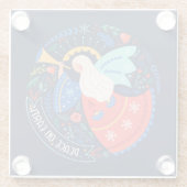 Weltfrieden Angel Design Glasuntersetzer (Rückseite)