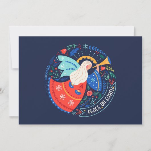 Weltfrieden Angel Design Karte (Vorderseite)