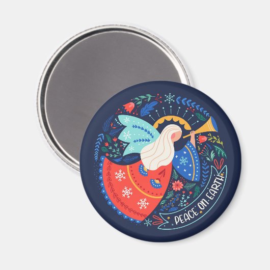 Weltfrieden Angel Design Magnet (Vorderseite/Rückseite)
