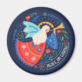 Weltfrieden Angel Design Magnet (Vorne)