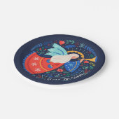 Weltfrieden Angel Design Pappteller (Schrägansicht)