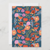 Weltfrieden Angel Floral Folk Feiertagskarte (Rückseite)