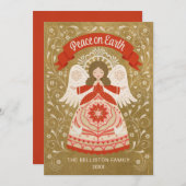 Weltfrieden Angel Folk Foto Feiertagskarte (Vorne/Hinten)