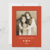 Weltfrieden Angel Folk Foto Feiertagskarte (Rückseite)