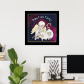 Weltfrieden Angel Shepherd & Lambs Poster (Heimbüro)