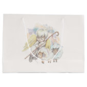 Weltfrieden Angel Shepherd mit Lämmern Große Geschenktüte (Rückseite)