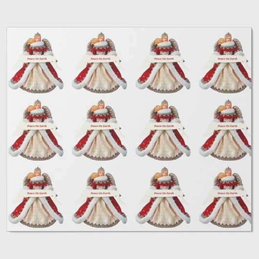 Weltfrieden Angel Wrapping Paper Geschenkpapier (Flach)