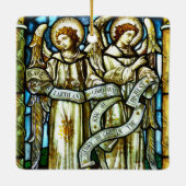 Weltfrieden Angels Weihnachtsdekoration Keramikornament (Rückseite)