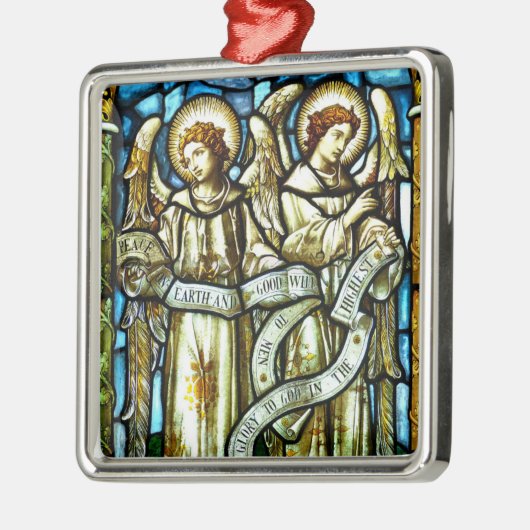 Weltfrieden Angels Weihnachtsdekoration Silbernes Ornament (Links)