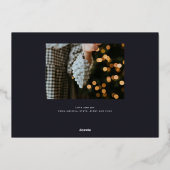 Weltfrieden Aquarellgrün Gold Folien Feiertagskarte (Rückseite)