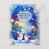 Weltfrieden Aquarellmäuse Christlich Weihnachten (Vorderseite)