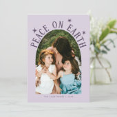 Weltfrieden Arch Foto Lila Weihnachten (Stehend Vorderseite)