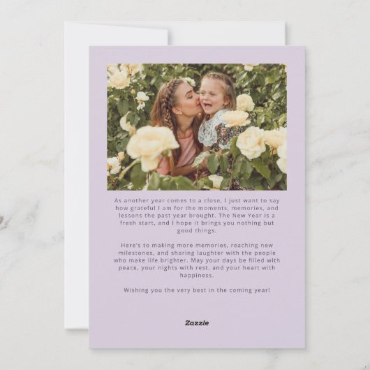 Weltfrieden Arch Foto Lila Weihnachten (Rückseite)