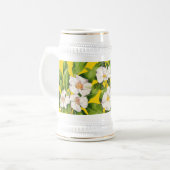 'Weltfrieden auf einem Stein' Bierglas (Vorderseite Links)