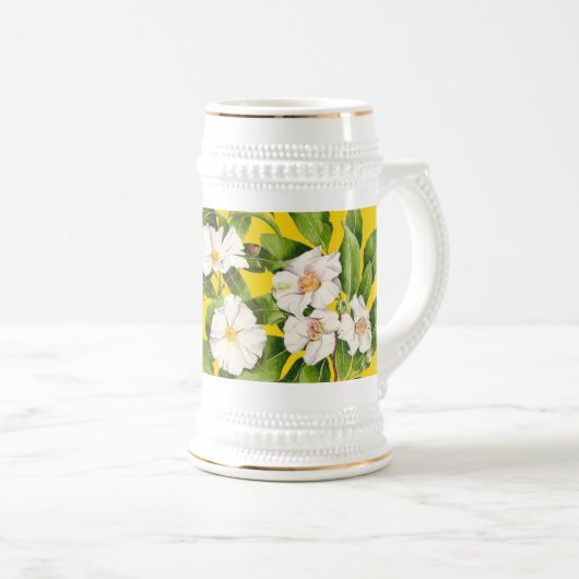 'Weltfrieden auf einem Stein' Bierglas (VorderseiteRechts)