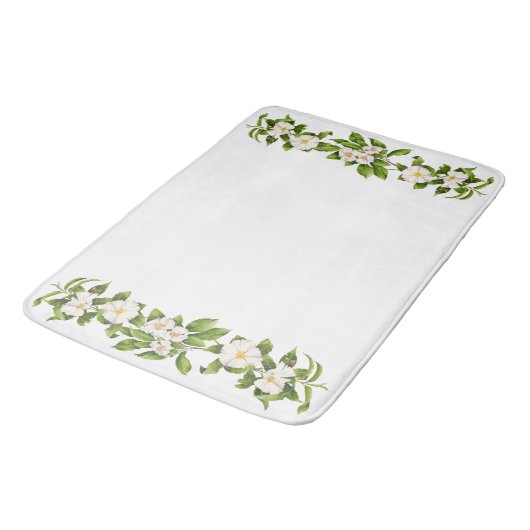 'Weltfrieden' auf einer Badematte (Schrägansicht)