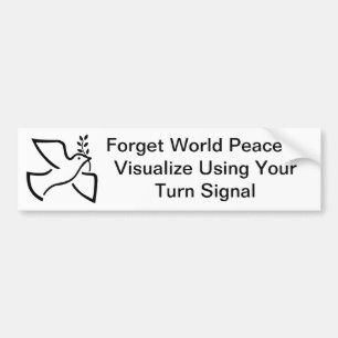 Weltfrieden Autoaufkleber