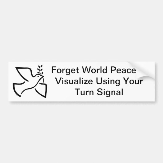 Weltfrieden Autoaufkleber (Vorne)