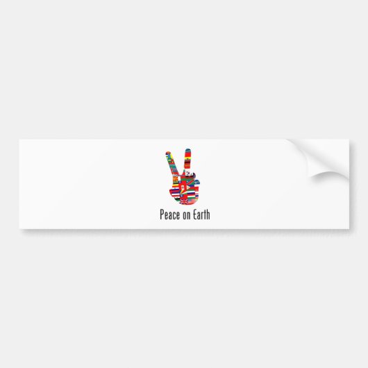 Weltfrieden Autoaufkleber (Vorne)