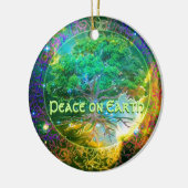 Weltfrieden - Baum von LebenWellness Keramik Ornament (Links)