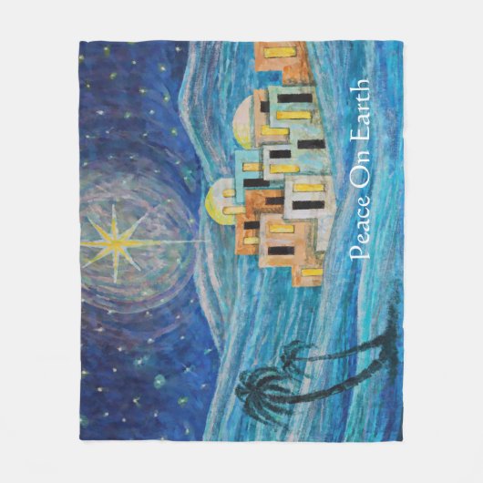 Weltfrieden Bethlehem Star Fleecedecke (Vorderseite)