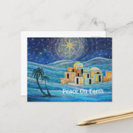 Weltfrieden Bethlehem Star Weihnachten Postkarte