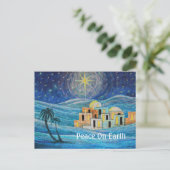 Weltfrieden Bethlehem Star Weihnachten Postkarte (Stehend Vorderseite)